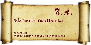 Németh Adalberta névjegykártya
